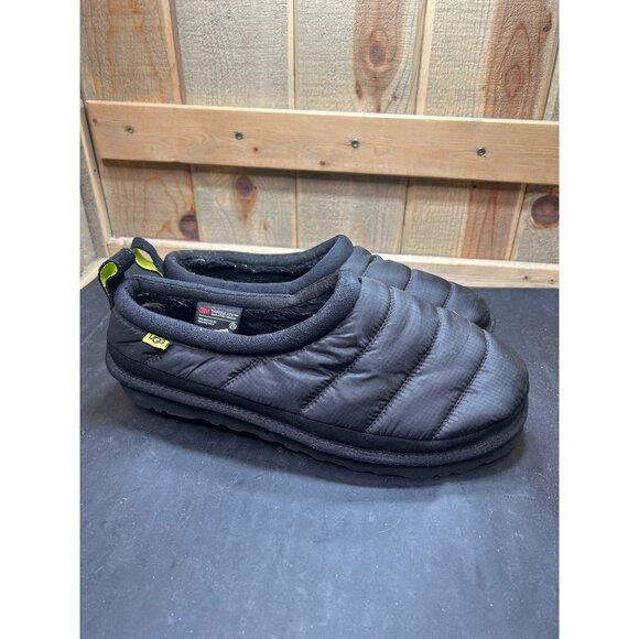 Mens UGG Tasman LTA Black Insulated Slippers Size 11 - Picture 1 of 9